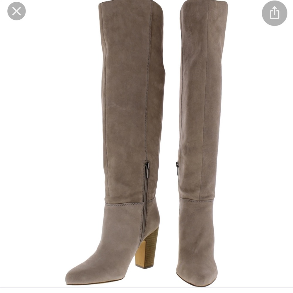 Vince Camuto Taupe CORINNE OVER-THE-KNEE BOOT Size 8 Real Leather
